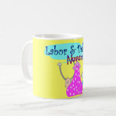 労働および配達ナースのギフト コーヒーマグカップ (正面左)