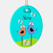 労働および配達ナースのナースの鳥 セラミックオーナメント (右)