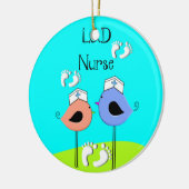 労働および配達ナースのナースの鳥 セラミックオーナメント (左)