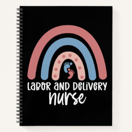 労働と配達のナースレインボーナースの贈り物 ノートブック