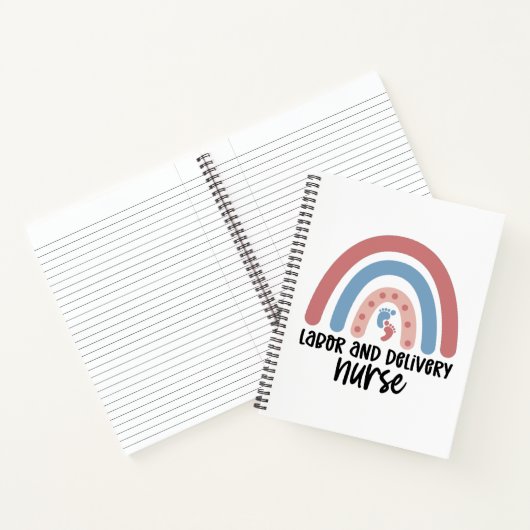労働と配達のナースレインボーナースの贈り物 ノートブック (内部)