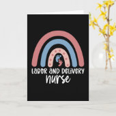 労働と配達ナースレインボーナースギフト カード (黄色い花)