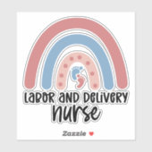 労働と配達ナースレインボーナースギフト シール (シート)