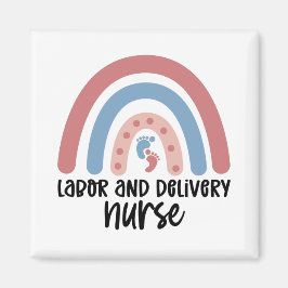労働と配達ナースレインボーナースギフト マグネット