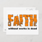 労働のない信仰は死んでいる。ヤコブ2:26 ポストカード (正面/裏面)