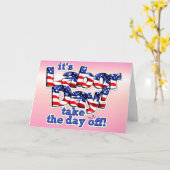 労働の日と女 カード (黄色い花)