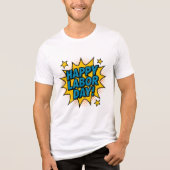 労働の日、おめでとうございます トライブレンドTシャツ (正面)