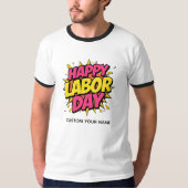 労働の日、おめでとうございます Tシャツ (正面)