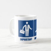 労働は重ランニング要、労働は重大事 コーヒーマグカップ (正面左)