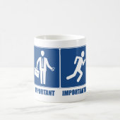 労働は重ランニング要、労働は重大事 コーヒーマグカップ (中央)