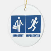 労働は重ランニング要、労働は重大事 セラミックオーナメント (左)