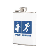 労働は重ランニング要、労働は重大事 フラスク (左)