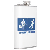 労働は重ランニング要、労働は重大事 フラスク (右)