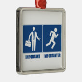 労働は重ランニング要、労働は重大事 メタルオーナメント (右)