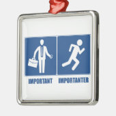 労働は重ランニング要、労働は重大事 メタルオーナメント (左)