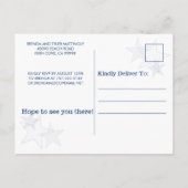 労働デーの星条旗愛国モダン的BBQ インビテーションポストカード (裏面)