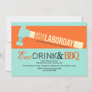 労働デーハンマー招待状 招待状