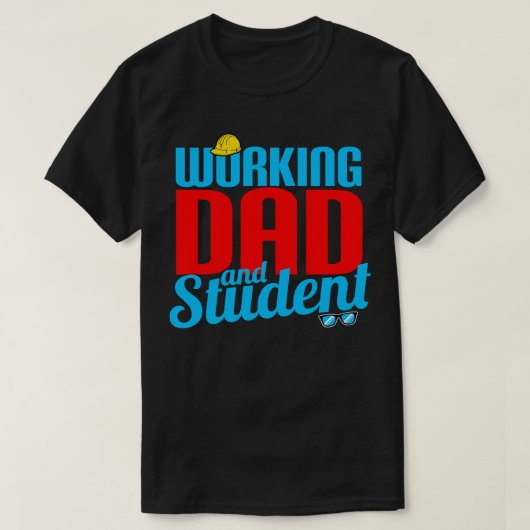 労働パパ及び学生 Tシャツ (デザイン正面)