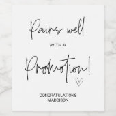 労働プロモーション共働き贈与祝い ワインラベル (シングルラベル)