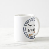 労働倫理:退職 コーヒーマグカップ (正面右)