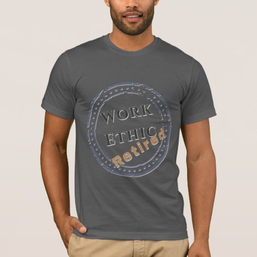 労働倫理:退職 Tシャツ (正面)