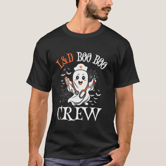 労働分娩ナースブクルークルーホークハロウィーンゴス Tシャツ (正面)