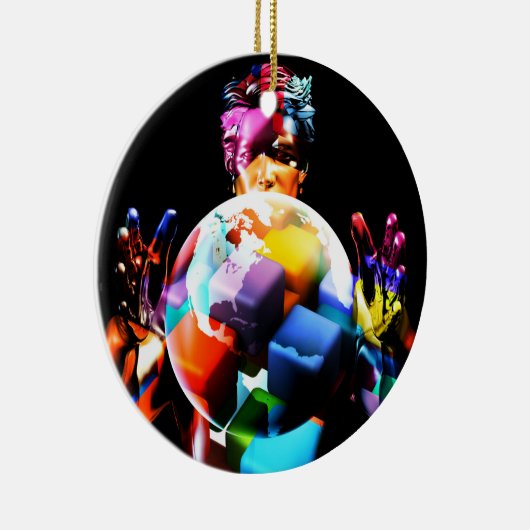 労働力および雇用の文化の多様性 セラミックオーナメント (右)