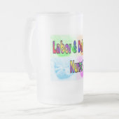 労働及び配達ナース フロストグラスビールジョッキ (正面左)