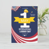 労働国際的日イベントチラシ 招待状 (スタンド正面)