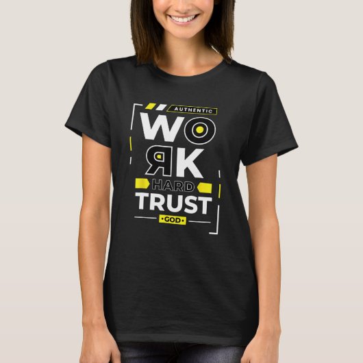 労働懸命信頼の神 Tシャツ (正面)