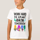 労働懸命頭が切れるの将来の利益 Tシャツ (正面)