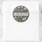 労働日お祝いシール スクエアシール (バッグ)