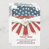 労働日お祝い&バーベキュー招待状 招待状 (正面/裏面)