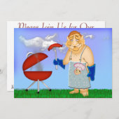 労働日の調理師アウト 招待状 (正面/裏面)