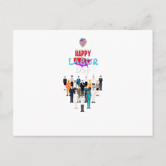 労働日はがき ポストカード (正面)
