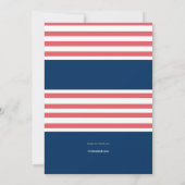 労働日ストライプ招待状 招待状 (裏面)