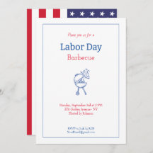 労働日バベキューパーティーミニマリスト