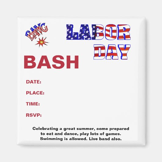 労働日バン –  マグネット (正面)