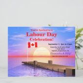 労働日パーティーカナダ国旗の波止場 招待状 (スタンド正面)