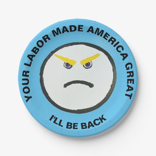 労働日パーティープレート ペーパープレート (正面)