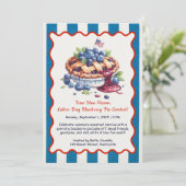 労働日ブルーベリーパイベイクオフ招待状 招待状 (スタンド正面)