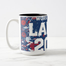 労働日マグカップ – ママのための特別なギフト&パパ🇺🇸☕ ツートーンマグカップ