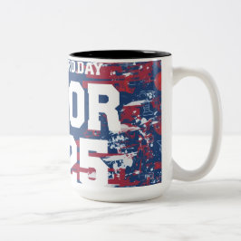 労働日マグカップ – ママのための特別なギフト&パパ🇺🇸☕ ツートーンマグカップ