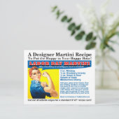 労働日マルティニカクテルレシピはがき ポストカード (スタンド正面)