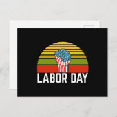 労働日レトロヴィンテージ ポストカード (正面/裏面)