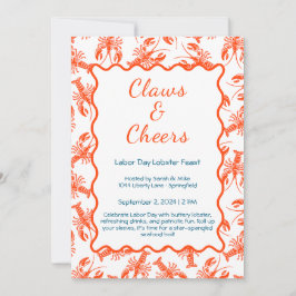労働日ロブスター沸騰招待状 – 愛国心シーフ 招待状