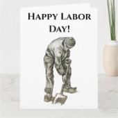 労働日ヴァンゴッホ労働者スケッチ カード (正面)