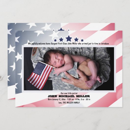 労働日写真誕生の発表 シーズンカード (正面/裏面)