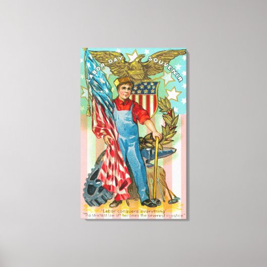 労働日土産 キャンバスプリント (正面)