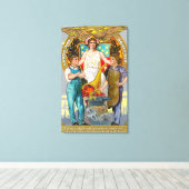 労働日女性法務の土産労働者 キャンバスプリント (インサイチュ (ウッドフロア))